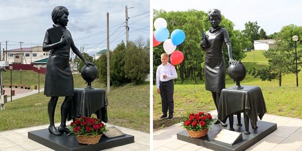 Скульптура учителя от компании Sprint 3D украсила парк в Малоархангельске